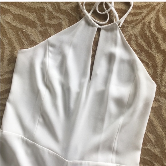COPY - POLO RALPH LAUREN WHITE CREPE HALTER JUMPSUIT - Picture 3 of 10